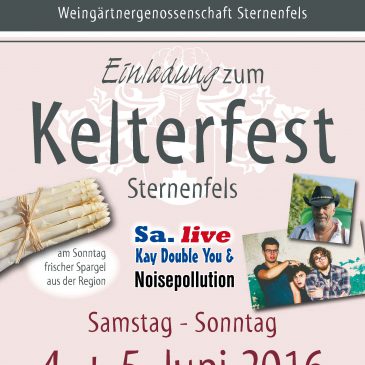 Fete, Königliche Hoheiten, Spargel und ein Viertele: am 04. und 5. Juni Kelterfest