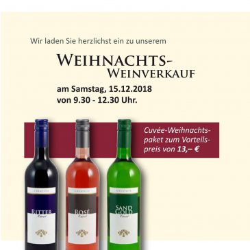 Weihnachtsweine am 15.12.2018 von 9:30 – 12:30 Uhr