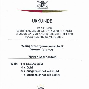 Württemberger Weinprämierung 2018