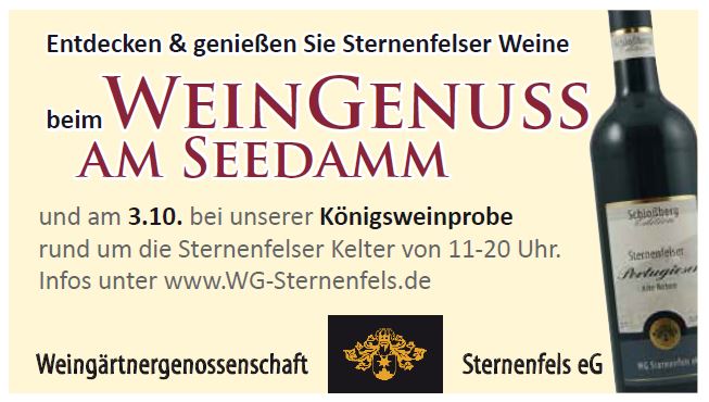 „Kunst und Genuss“ in Bretten vom 24.-26. Sept. – Königsweinprobe an der Kelter am 3.10.2021