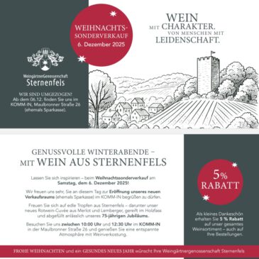 WEIHNACHTS-SONDERVERKAUF  am 6.Dez 2025