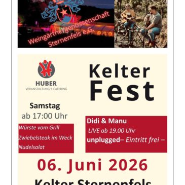 Kelter Fest 6. Juni ab 17 Uhr